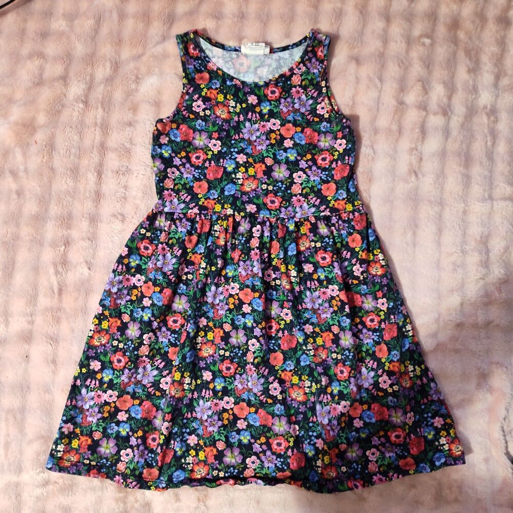 Nathalie Lete x H&M Girls Floral Dress Size 8-10Y EUR 134-140 Whimsical Vibrant